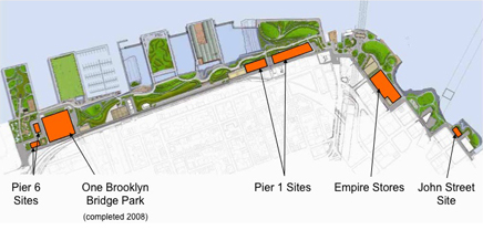 Brooklyn bridge park map